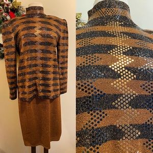 1980s St. John Metallic 2 Piece Set